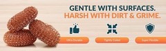 PI Heavy Duty Non Scratch Copper Scrubbers for Pots and Pans, Copper