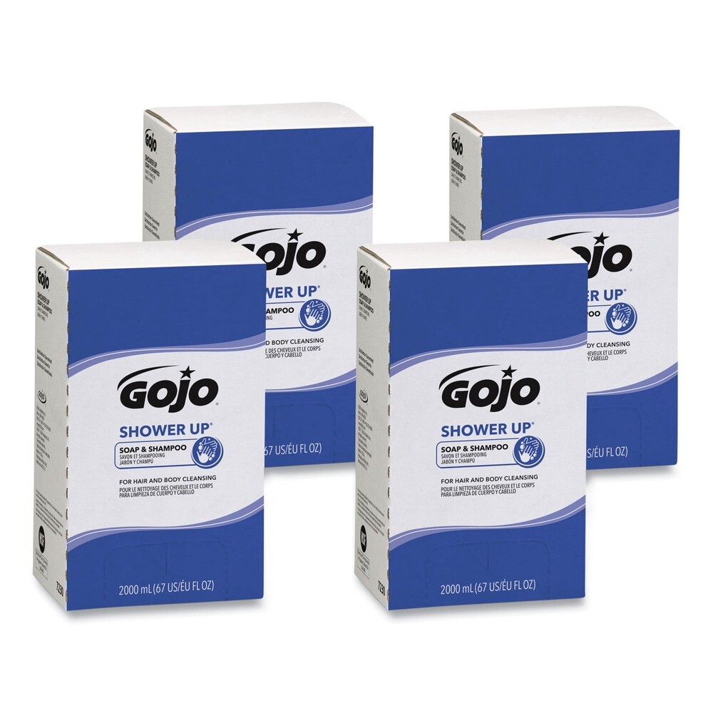 GOJO 7230 SHOWER UP 2000 mL Refill Soap and Shampoo – Pleasant Scent (4/CT) New