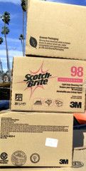 3M 98 Scotch Brite Scouring Pad White 6″ x 9″ (152 x 228mm) 4 Pads Trboxtapes