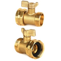 2 Pack Garden Hose Shut Off Valve – Extended Handle – 3/4″ 3/4 inches, 2
