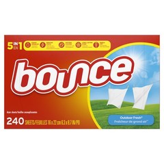 Bounce Fabric Softener Sheets, Outdoor Fresh Scent, 240 Count