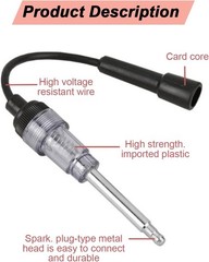 Straight Boot Spark Plug Tester, Easy to Use Ignition Diagno Color: White/1PCS