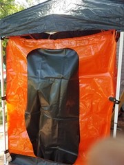 Portable shower Andax de con pac decontamination shower orange and black 