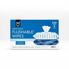 Member’s Mark Flushable Wipes, Fresh Scent, 540 Count