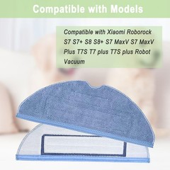 8 Pack S7 Vacuum Mop Replacement Pads for Xiaomi Roborock 8 pack, Blue