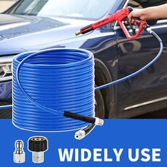 Selkie Pressure Washer Sewer Jetter Kit – 100Ft X1/4″ Hydro 100FT, Blue-100ft