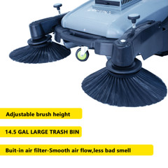 39″ Industrial Floor Sweeper BC39S with Accessory Bundle for 9 Mo