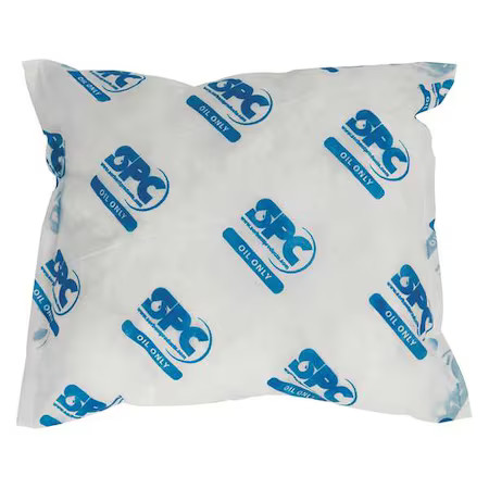 Brady Oil1818 Sorbent Pillow, 28 Gal, 18 In X 18 In, Oil, White, 16 Pk