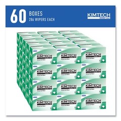 Kimtech 34155 Kimwipes Delicate Task Wipers, 1-Ply, 4.4 x 8.4, 286/Box, 60/CT
