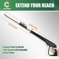 Coyardor Pressure Washer Gun 3600 PSI 3 inches x 3 x 3 inches, Green