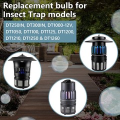 Kittmip 2 Pack Bug Zapper Replacement Fluorescent 2 Count (Pack of 1), BLACK