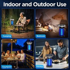 Zechuan Solar Bug Zapper Outdoor Waterproof Portable Rechargeable Bug Zapper