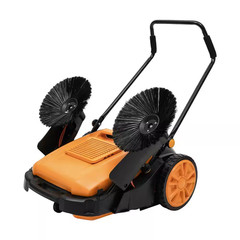 41 In. Outdoor Hand Push Floor Sweeper Pavement Street Sweeping Cleaning Tool
