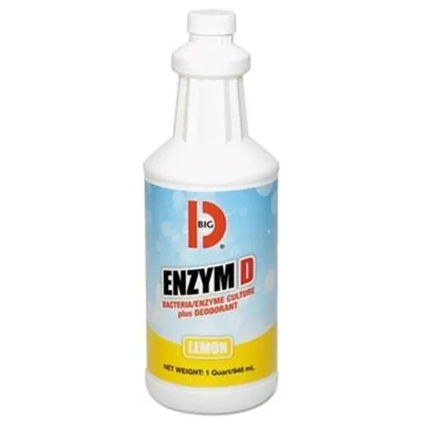 Box of 9 – 32oz Big D Industries Enzym D Digester Liquid Lemon Deodorant, New S3