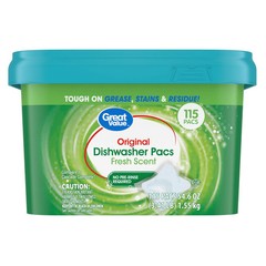Original Dishwasher Pacs, Fresh Scent, 115 Count