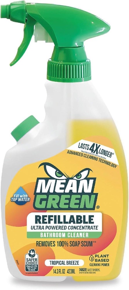 Mean Green Refillable Bathroom Cleaner Concentrate, 14.3 oz – 396269
