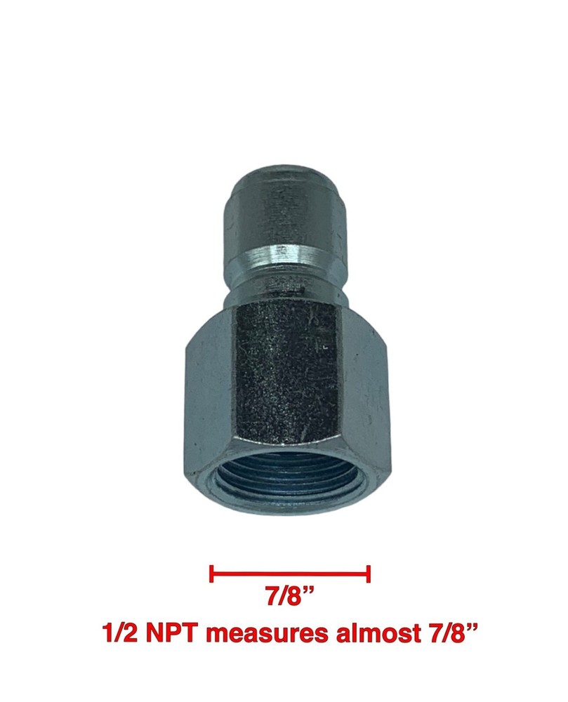 Stainless Steel Plug (Thread Measures .840″) Female Quick Connect 1/2 NPT Size
