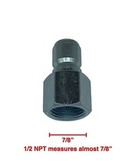 Stainless Steel Plug (Thread Measures .840″) Female Quick Connect 1/2 NPT Size