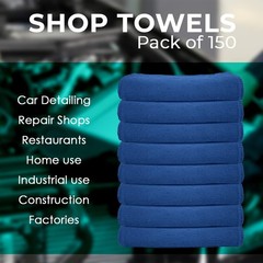 Avalon Towels Cotton Shop Rags – (Pack of 150) Size 12×14 Inches Cleaning