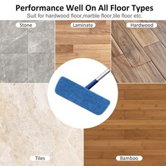 3 Pack 16.5“ Universal Fit Flat Mop Pads, Pads