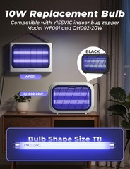 YISSVIC Replacement Bulb T8F10W BL 10W for Bug Zapper Outdoor white t8 bulb