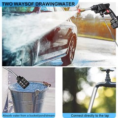 Electric High Pressure Water Spray Car Gun Portable Cordless Washer Cleaner Yard