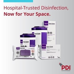 PDI Super Sani-Cloth Germicidal Disposable Cleaning Wipes Large Q55172 160/can