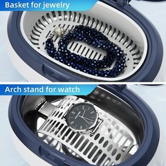600ml Digital Ultrasonic Cleaner, Stainless Steel for Jewelry,Eyeglasses,Watches