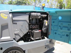 Tennant S30 Ride On Parking Lot Sweeper Gasoline GM 1600 Vortec Engine