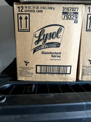 Lysol Disinfectant Spray Case Lot 12 Cans-Factory Sealed-Bulk Cleaning Supply