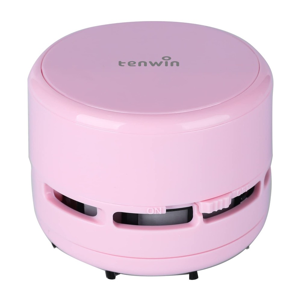 tenwin Mini Vacuum Cleaner, Portable Desktop Cordless, Handheld Pink