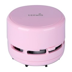 tenwin Mini Vacuum Cleaner, Portable Desktop Cordless, Handheld Pink