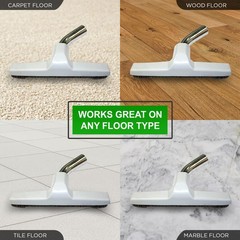 Selgo Floor Brush with Metal Curved 1 ¼ inch (1.25”) (32mm), White –