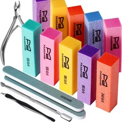 FANDAMEI Nail Buffer Block, 10 PCS Buffers for Nails with Multi-colored