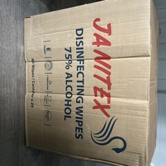 Janitex 75% Alcohol Wipes – 80 Wipes/Canister, Box of 24 Canisters = 1,920Wipes!
