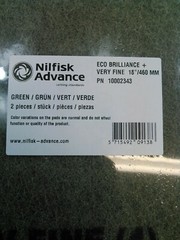 Nilfisk Advance Eco Brillance Very Fine Pad 18″/460mm 10002343 HOTT DEALS – 2Pk