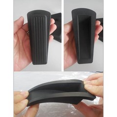 Door Stop, Stopper, Wedge, 6 Pack Rubber Black Grey