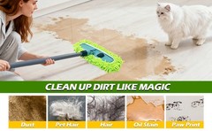 4PCS 14”~16” Microfiber Dust Mop Pads Compatible with Leifheit 55210,Reusable