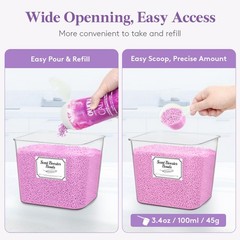 Lifewit Laundry Pods Container with Lid, Dryer Sheet 0.53+0.7gal, Natural