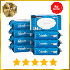 Fresh Feel Flushable Wet Wipes, Adult Wet Wipes, 8 Flip-Top Packs, 42 Wipes per