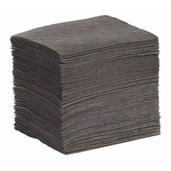 Absorbent Pads Universal 100 Pack Heavy Duty 10×14 Gray Spill Cleanup Sorbent
