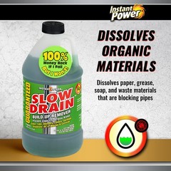 Instant Power Slow Drain Build Up Remover – Prevents Clogs, Ends 2 Liter