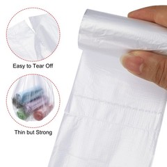 8 Rolls / 240 Counts Small Trash Bags 0.5 Gallon Garbage Bags White