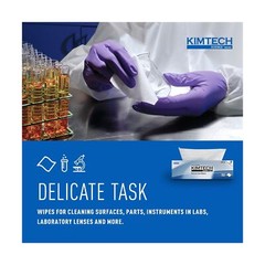 KIMTECH Kimwipes Delicate Task Kimtech Science Wipers (34721), White, 2-PLY, …