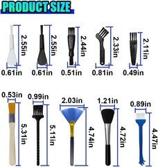 10PCS Car Detailing Brush Kit, Nylon Anti-Static Car Interior Cleaning Tools, Po