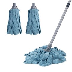KeFanta Mops for Floor Cleaning,One Mop Handle with 2 Blue 0.8 inches,