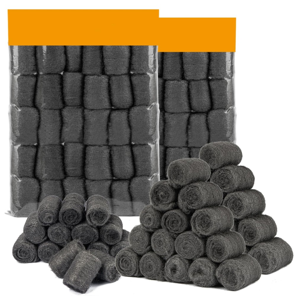 0000 Steel Wool Pads 60 Count Fine Polishing Metal Glass Wood Fabric Mice Holes