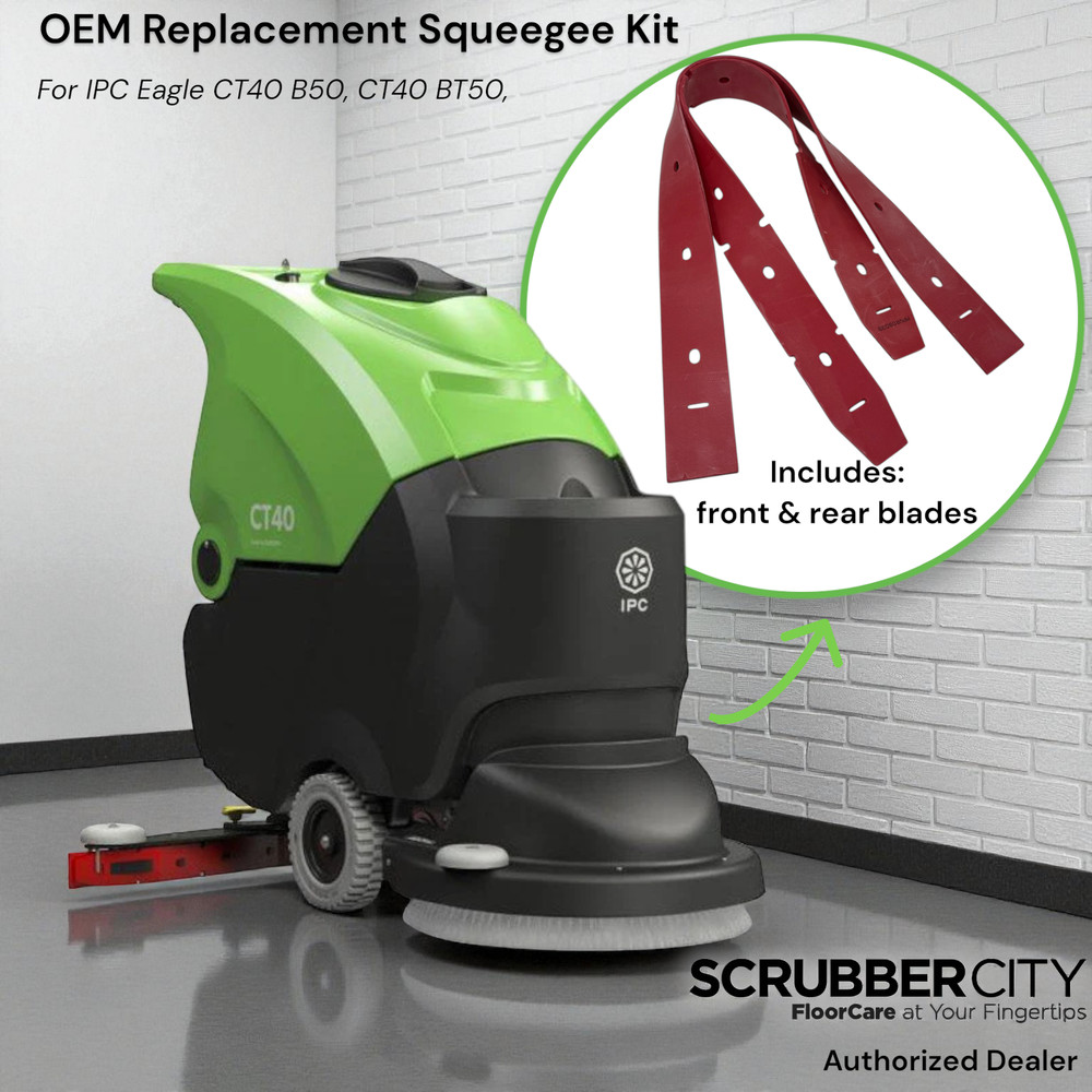 OEM Squeegee Blade Set Kit for IPC Eagle CT40 B50 & CT40 BT50 Floor Scrubber