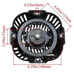 WOTIAN Pull Start Assembly Compatible with Generac 196cc 208cc 212cc, Black