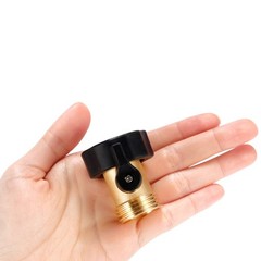 Sanpaint Water Hose Shut Off Valve, 2 Brass and Rubber Grip(2 Pack), 2 Pack